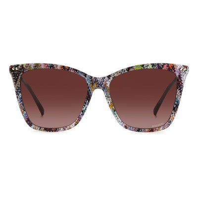 Lunettes de soleil Missoni multicolores en poil de veau