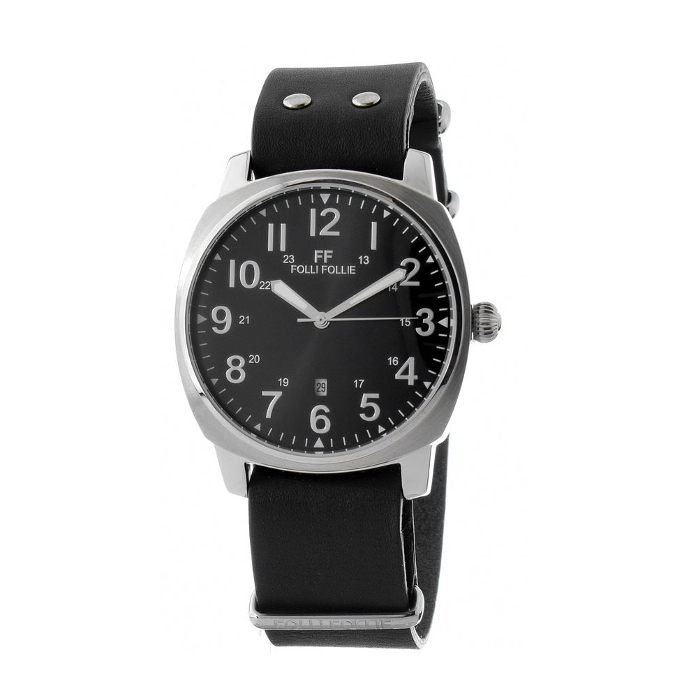 Montre Folli Follie en cuir noir