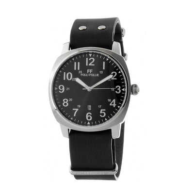 Montre Folli Follie en cuir noir