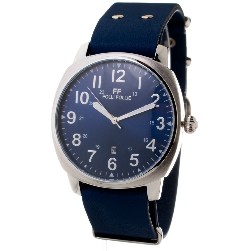 Folli Follie Blauw Leren Horloge