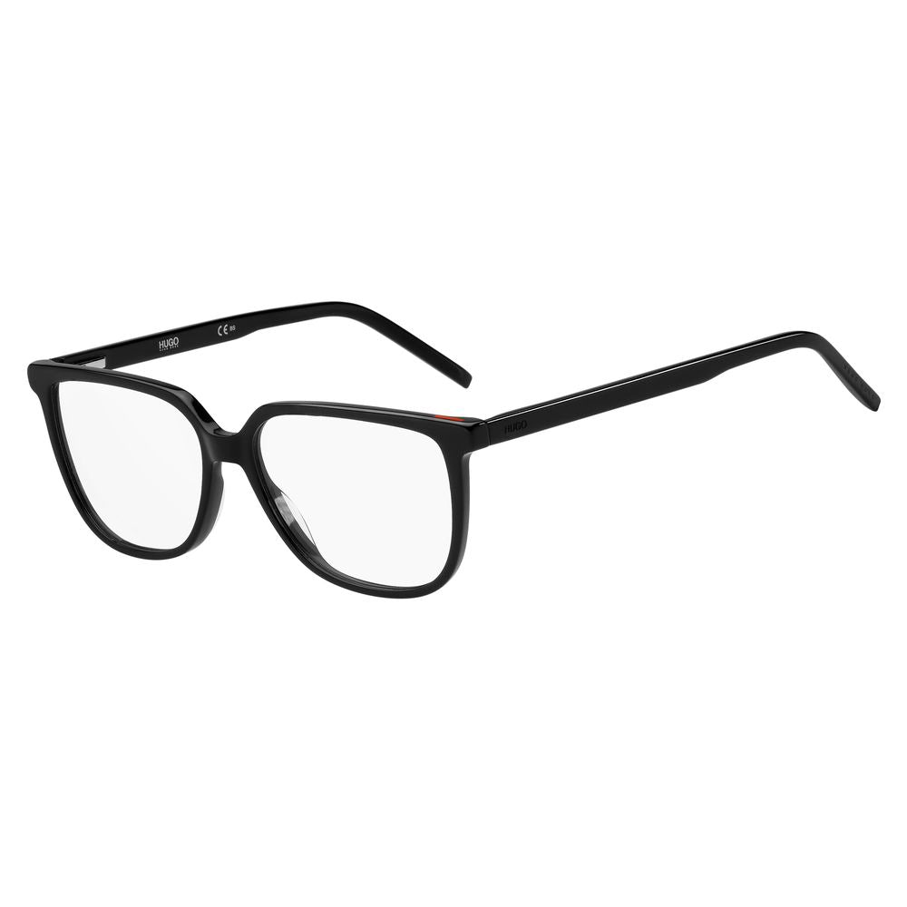 Montures Hugo Boss en cuir de veau noir