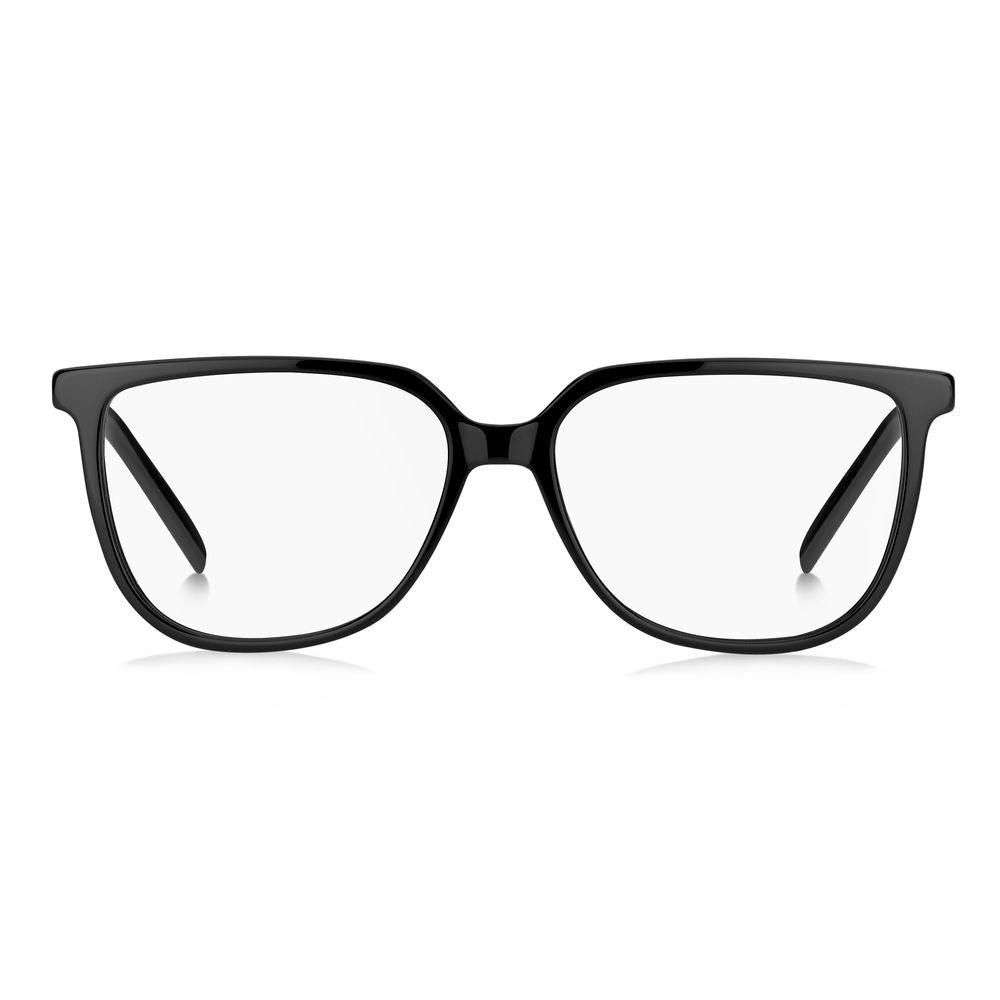 Montures Hugo Boss en cuir de veau noir