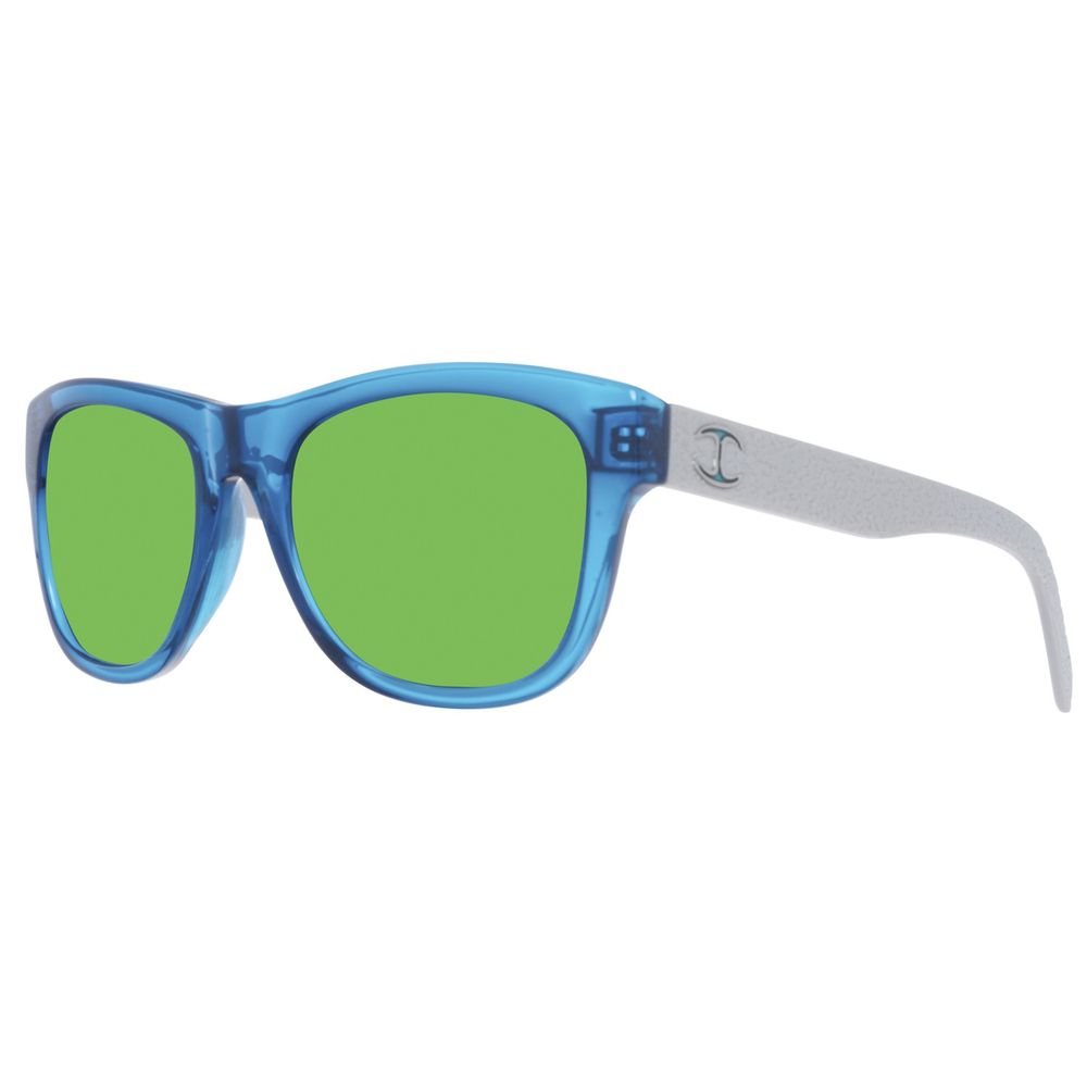 Lunettes de soleil Just Cavalli en cuir de veau bleu
