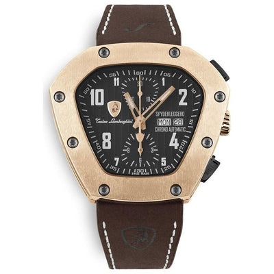 Montre Lamborghini en cuir noir