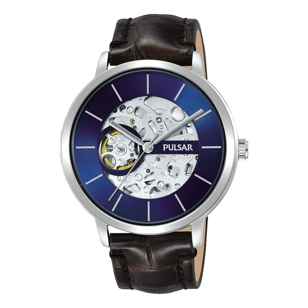 Montre Pulsar en cuir marron
