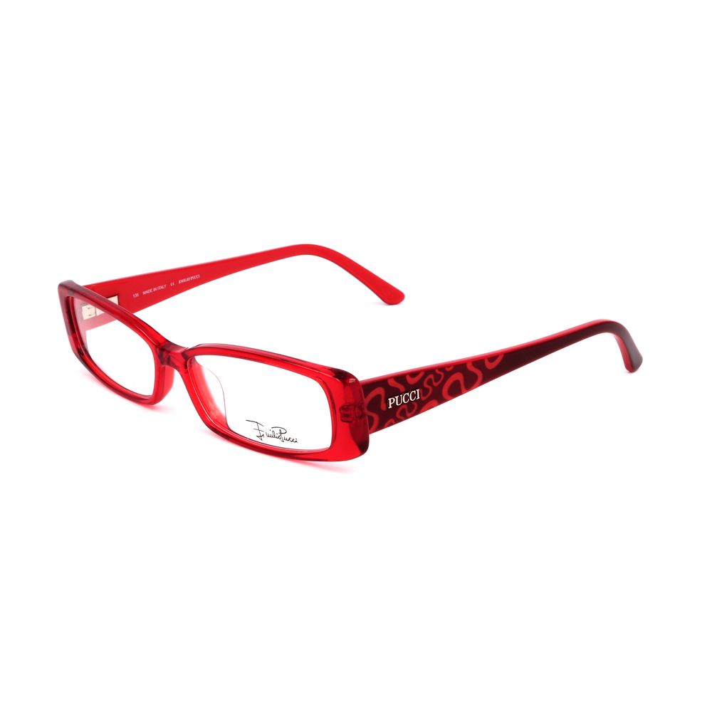 Montures en plastique rouge Emilio Pucci