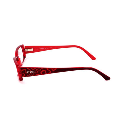 Montures en plastique rouge Emilio Pucci