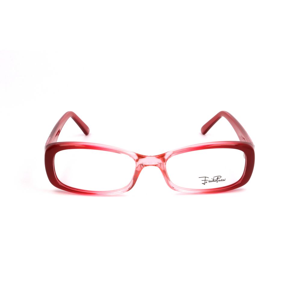 Montures en plastique rouge Emilio Pucci