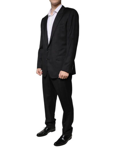 Costume formel simple boutonnage en laine noire Dolce &amp; Gabbana