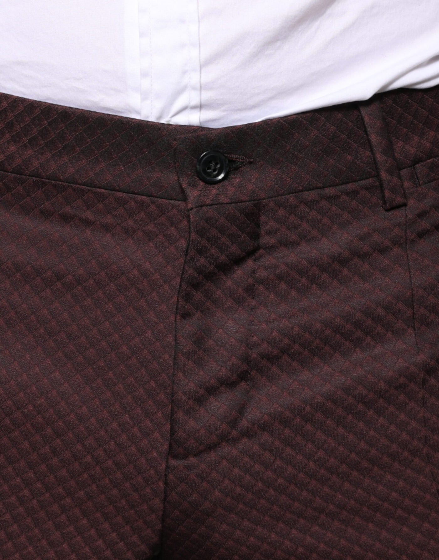 Costume habillé 2 pièces Dolce &amp; Gabbana Maroon Deck Card Crown