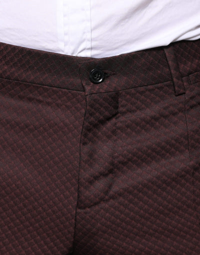 Costume habillé 2 pièces Dolce &amp; Gabbana Maroon Deck Card Crown