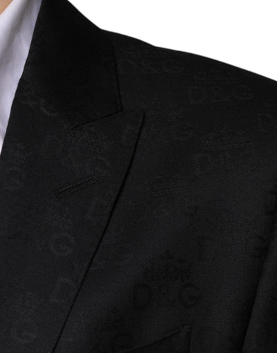 Blazer formel à simple boutonnage en laine noire Dolce &amp; Gabbana