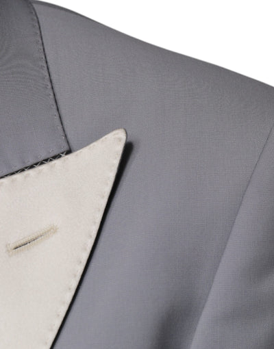 Costume 3 pièces slim fit en laine grise Dolce &amp; Gabbana