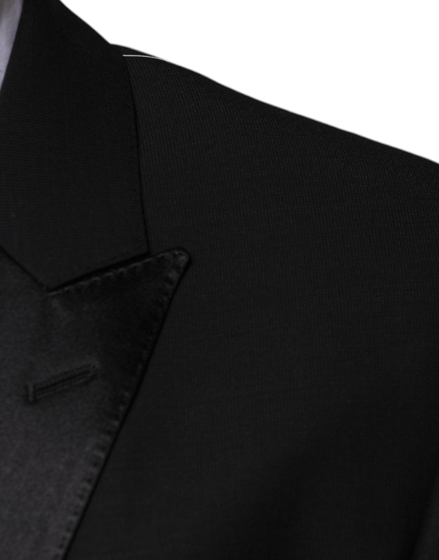Costume 3 pièces slim fit en laine noire Dolce &amp; Gabbana