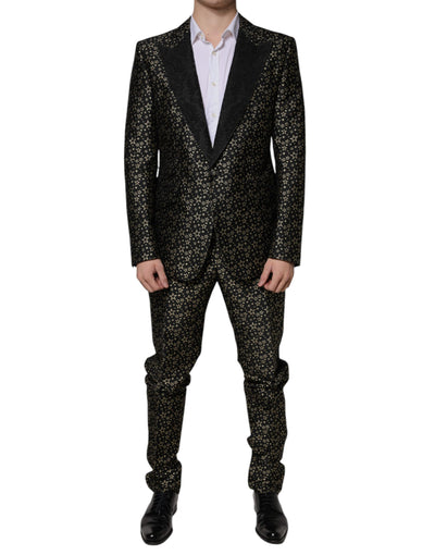 Costume 2 pièces Dolce &amp; Gabbana en jacquard à étoiles noires SICILIA
