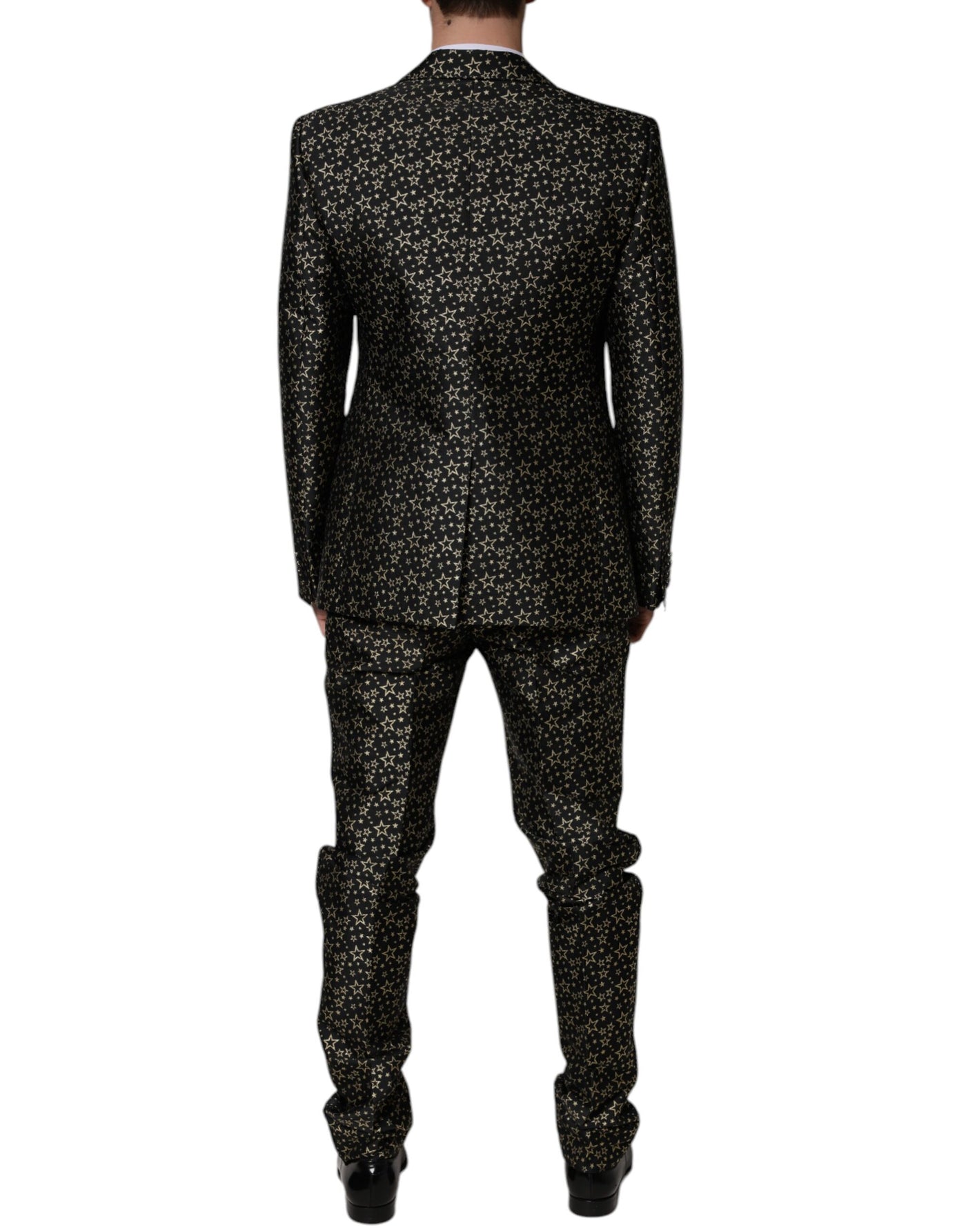 Costume 2 pièces Dolce &amp; Gabbana en jacquard à étoiles noires SICILIA