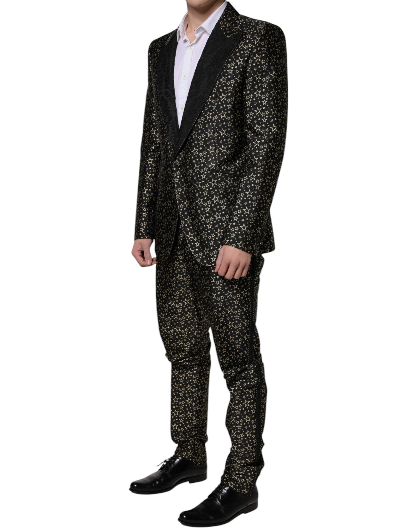 Costume 2 pièces Dolce &amp; Gabbana en jacquard à étoiles noires SICILIA