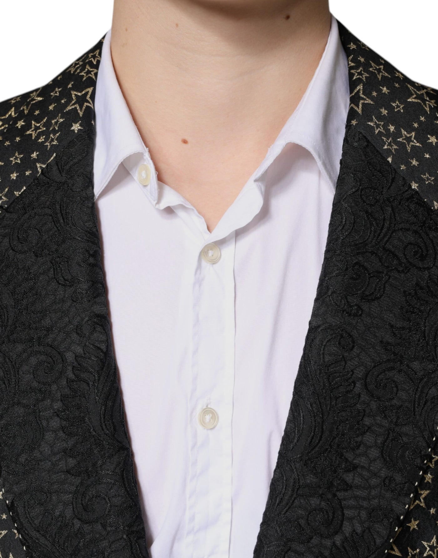 Costume 2 pièces Dolce &amp; Gabbana en jacquard à étoiles noires SICILIA