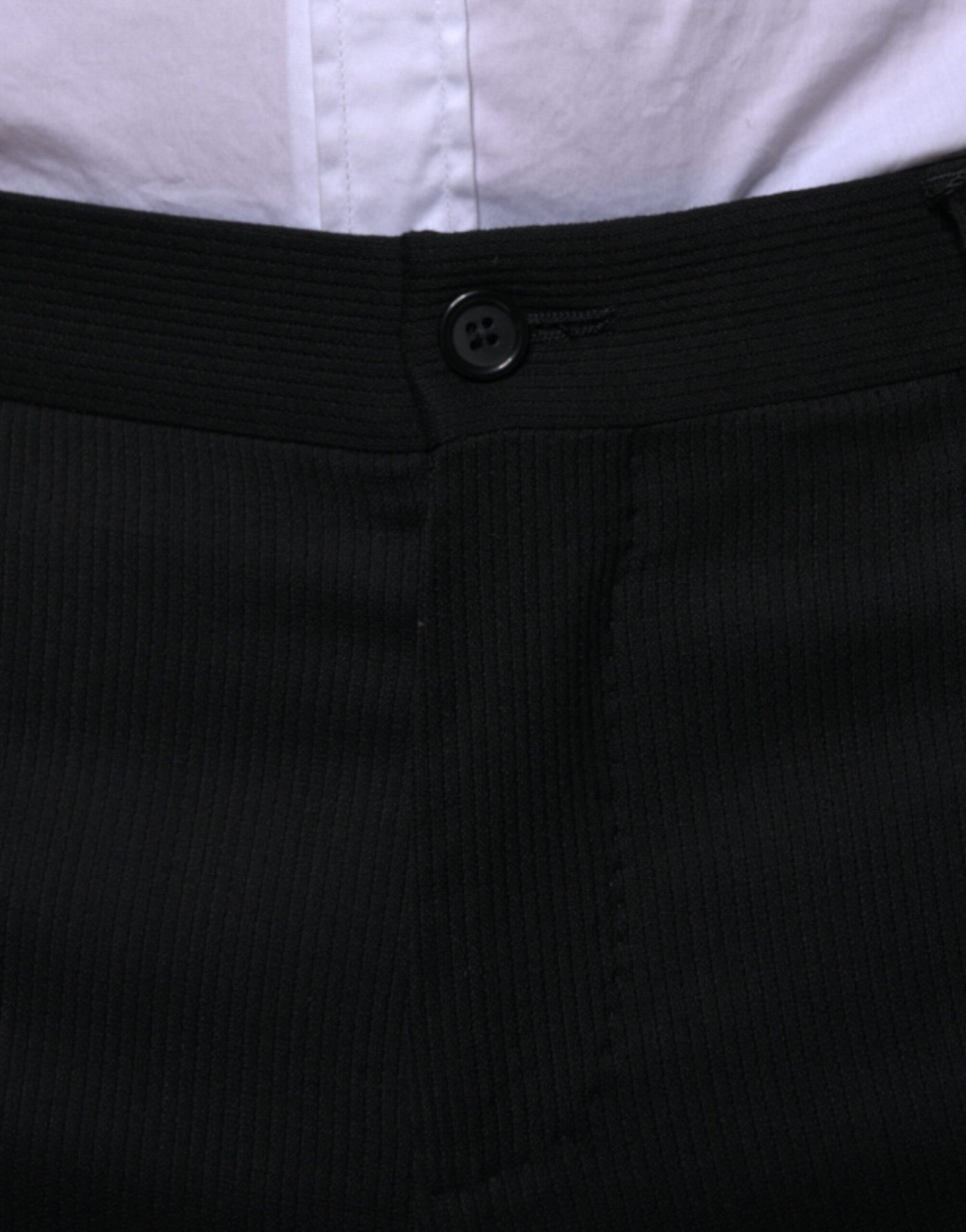Pantalon de costume skinny en laine noire Dolce &amp; Gabbana