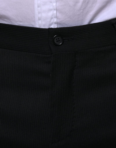 Pantalon de costume skinny en laine noire Dolce &amp; Gabbana