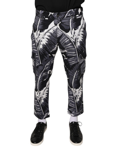 Dolce &amp; Gabbana Grijze Capribroek van Katoen met Bananenblad Stretch