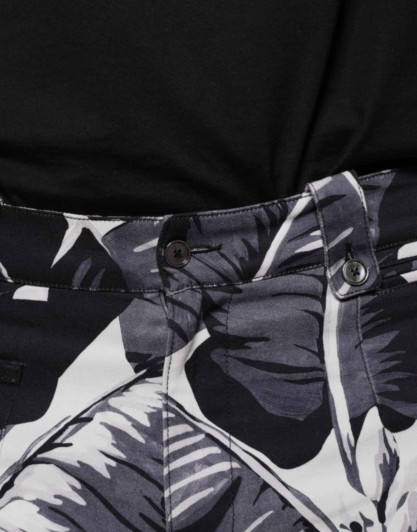 Dolce &amp; Gabbana Grijze Capribroek van Katoen met Bananenblad Stretch
