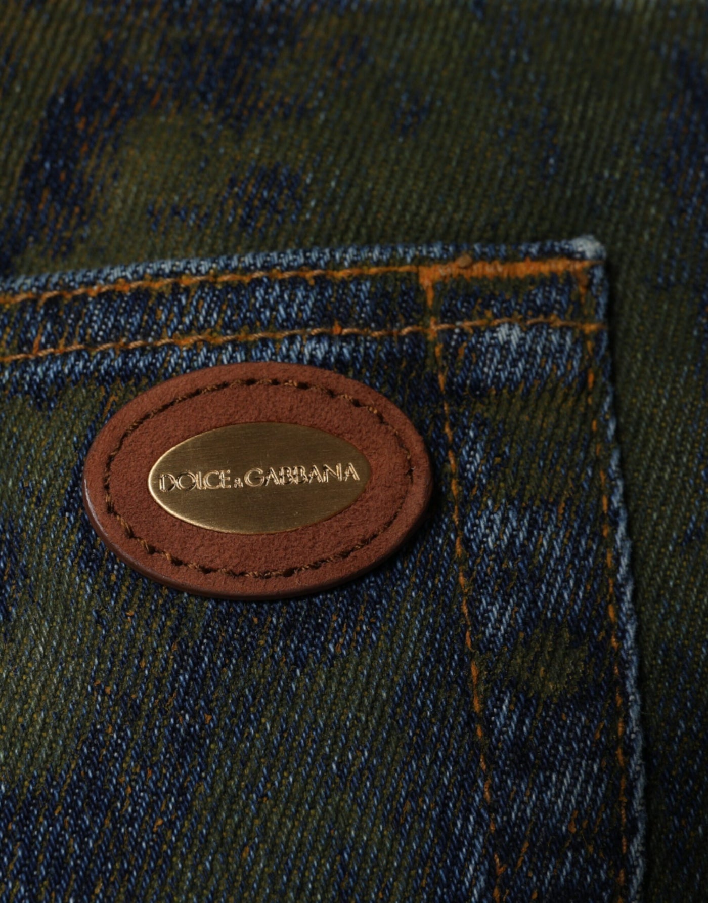 Dolce &amp; Gabbana Blue Cotton Dye Slim Fit Heren Denim Jeans