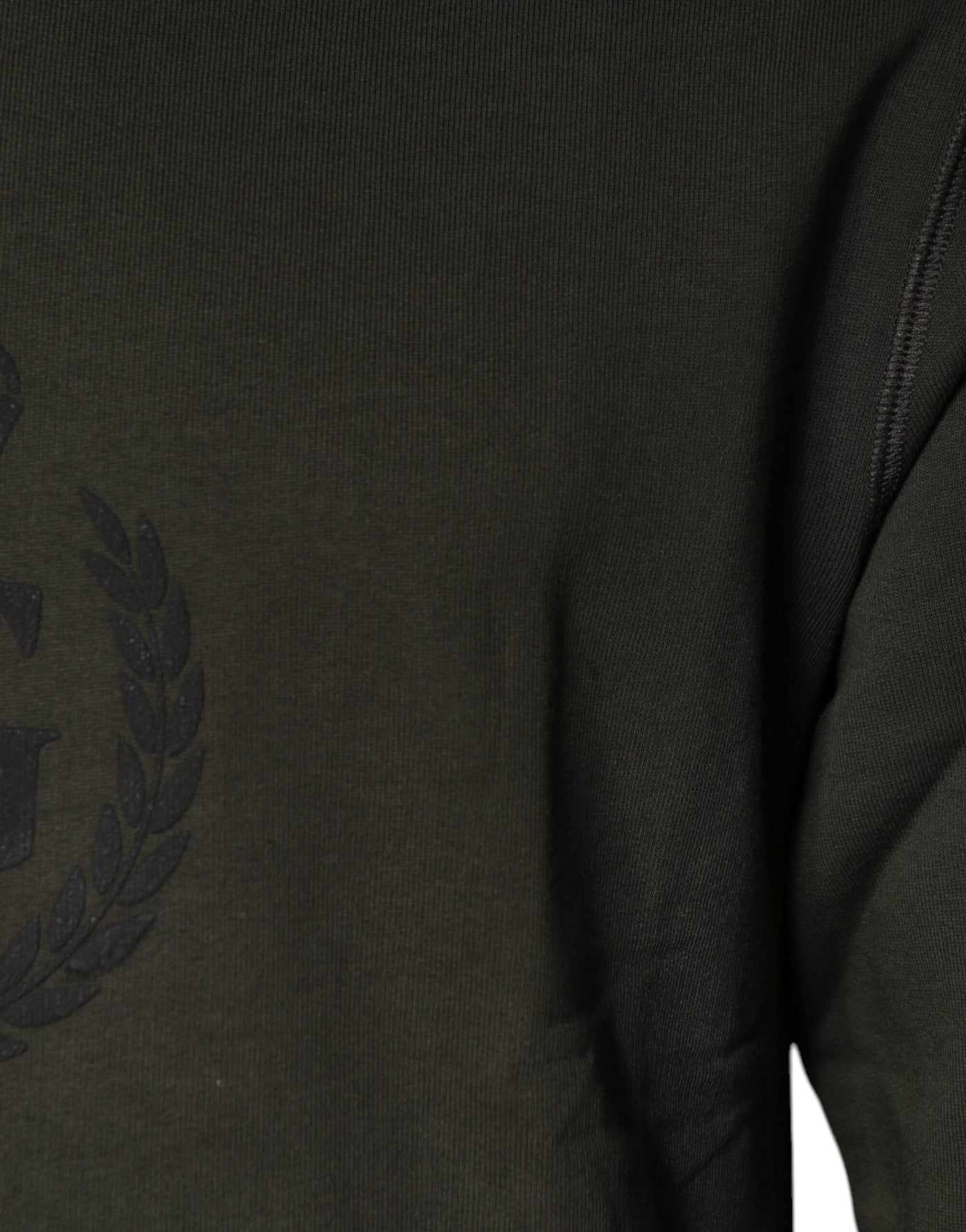 Dolce &amp; Gabbana Army Green Crown Cotton Sweatshirt Trui