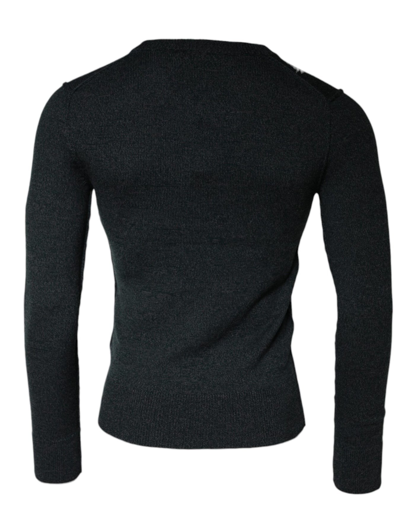Pull ras du cou gris à ornements Dolce &amp; Gabbana