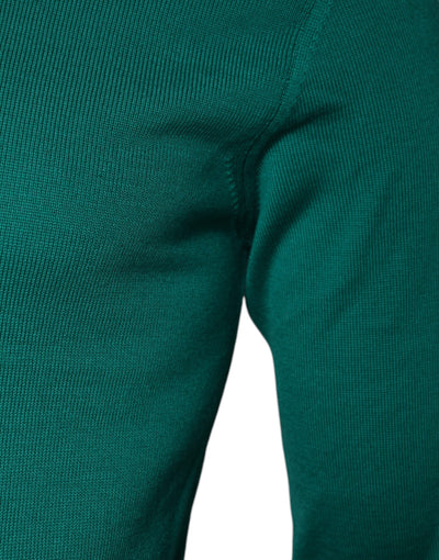 Pull ras du cou en laine verte Dolce &amp; Gabbana