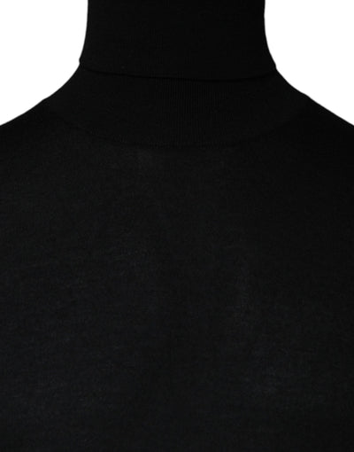 Dolce &amp; Gabbana Zwarte Coltrui met Lange Mouwen