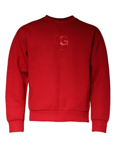Dolce &amp; Gabbana Maroon DG Logo Katoenen Sweatshirt Trui