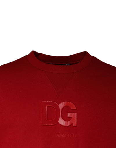 Dolce &amp; Gabbana Maroon DG Logo Katoenen Sweatshirt Trui