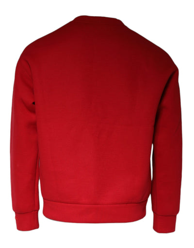 Dolce &amp; Gabbana Maroon DG Logo Katoenen Sweatshirt Trui