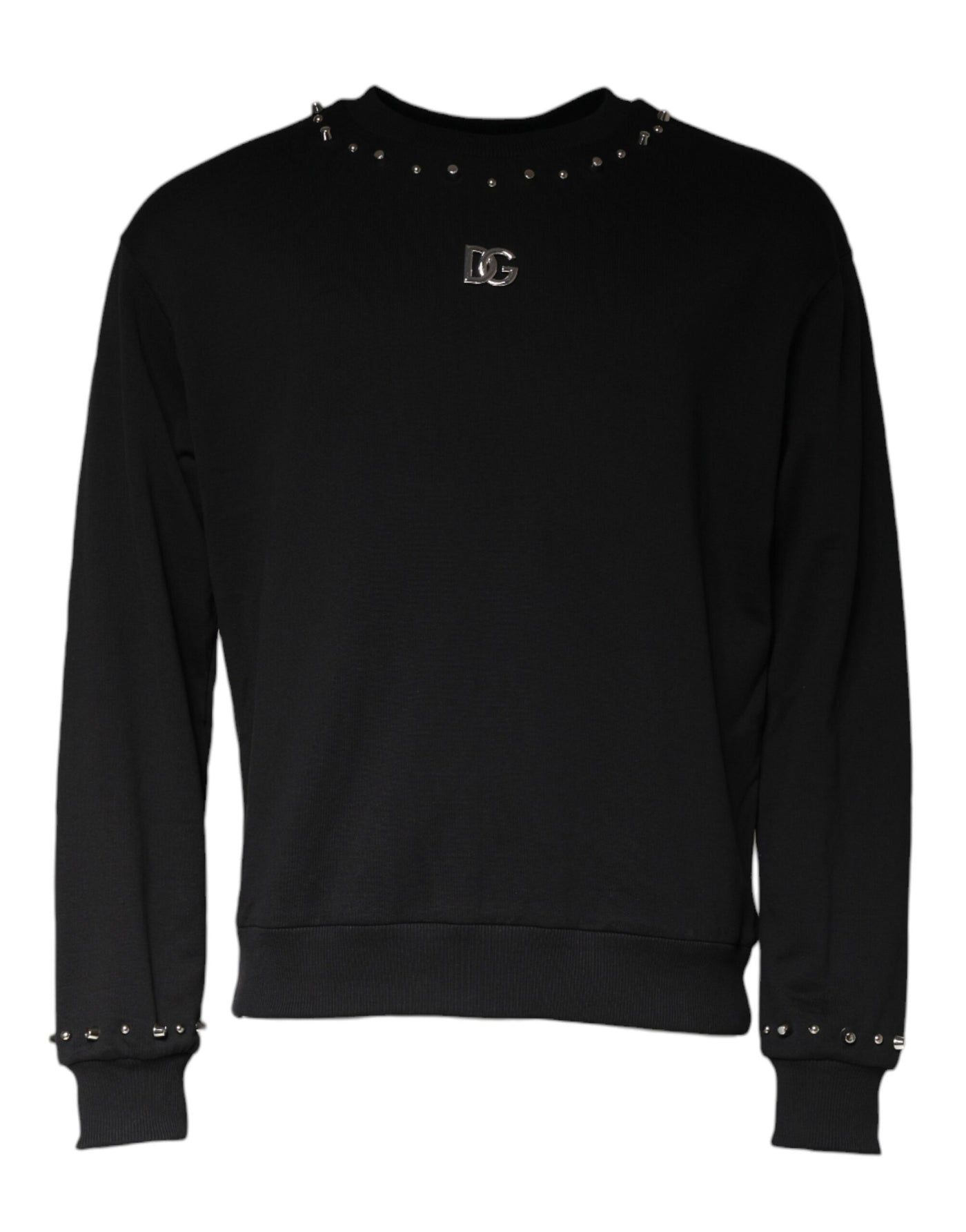 Pull-over à logo clouté noir Dolce &amp; Gabbana