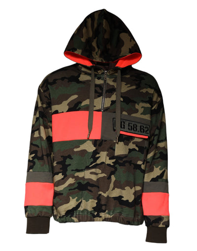 Sweat-shirt à capuche camouflage multicolore Dolce &amp; Gabbana pour homme