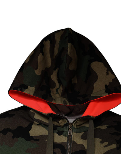 Sweat-shirt à capuche camouflage multicolore Dolce &amp; Gabbana pour homme