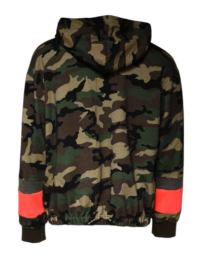 Sweat-shirt à capuche camouflage multicolore Dolce &amp; Gabbana pour homme
