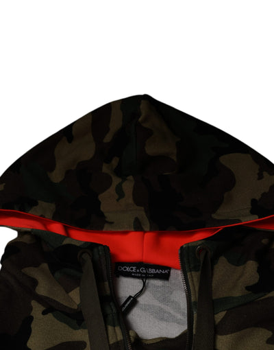 Sweat-shirt à capuche camouflage multicolore Dolce &amp; Gabbana pour homme