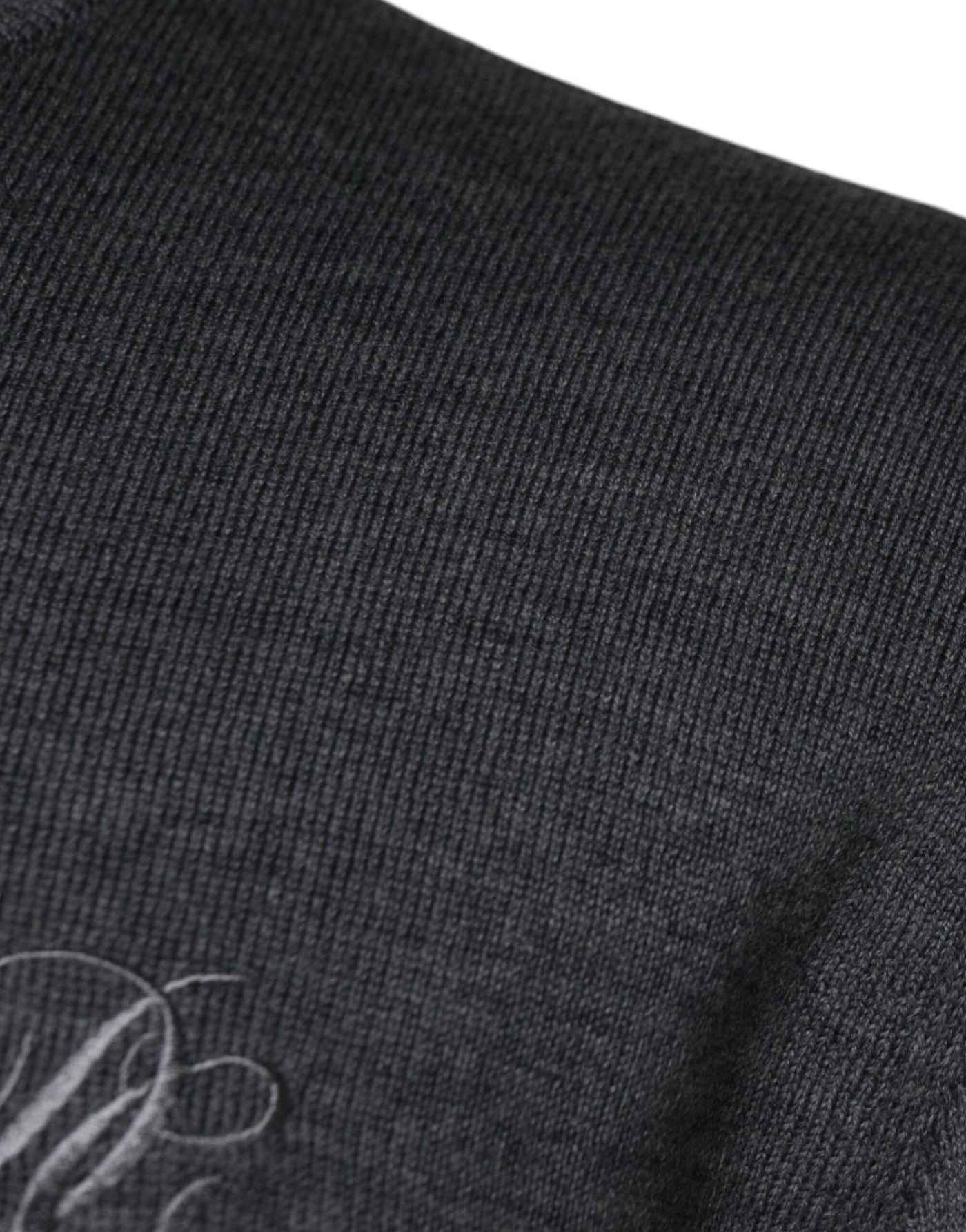 Pull ras du cou en laine gris foncé Dolce &amp; Gabbana