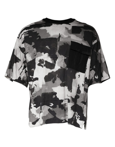 Dolce &amp; Gabbana Multicolor Camouflage Katoenen T-shirt met Ronde Hals