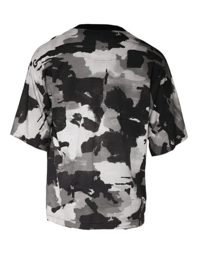 Dolce &amp; Gabbana Multicolor Camouflage Katoenen T-shirt met Ronde Hals