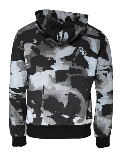 Pull à capuche camouflage multicolore Dolce &amp; Gabbana pour homme