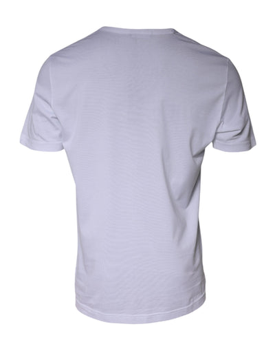 Dolce &amp; Gabbana Wit Paradiso Katoenen T-shirt met Korte Mouwen