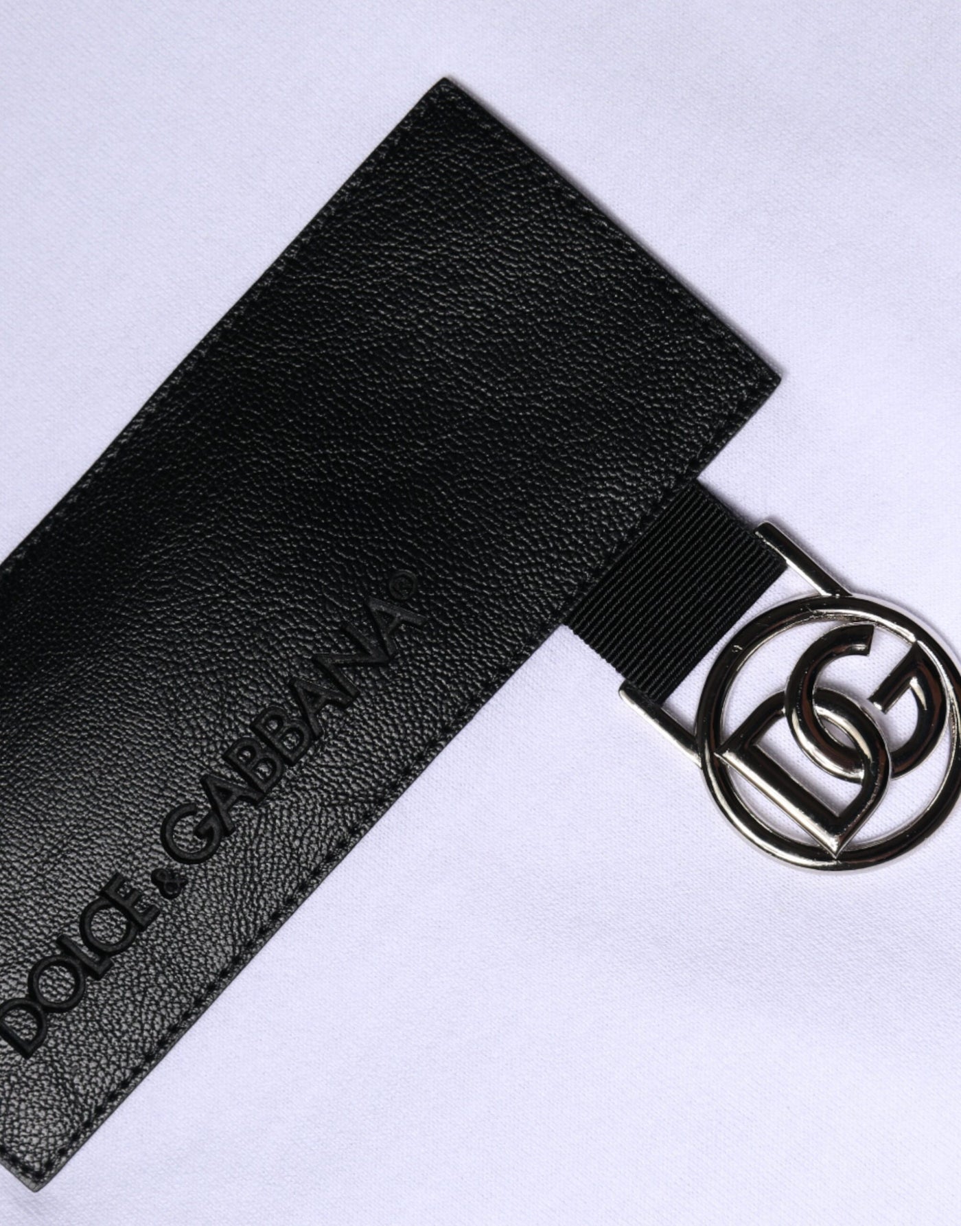 Dolce &amp; Gabbana wit T-shirt met ronde hals van katoen met logopatch