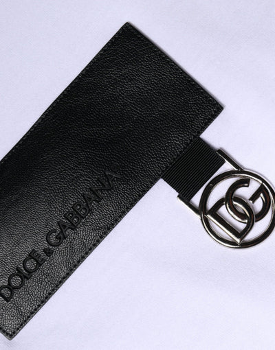 Dolce &amp; Gabbana wit T-shirt met ronde hals van katoen met logopatch