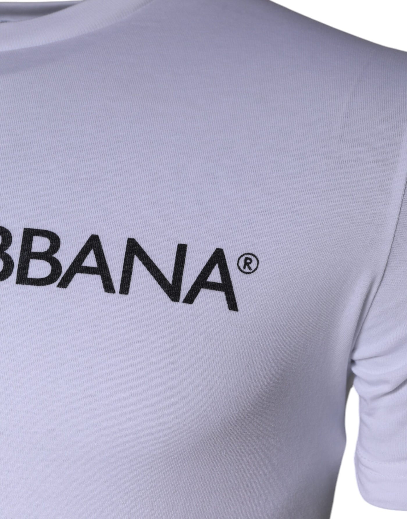Dolce &amp; Gabbana Wit T-shirt met ronde hals en logoprint van katoen