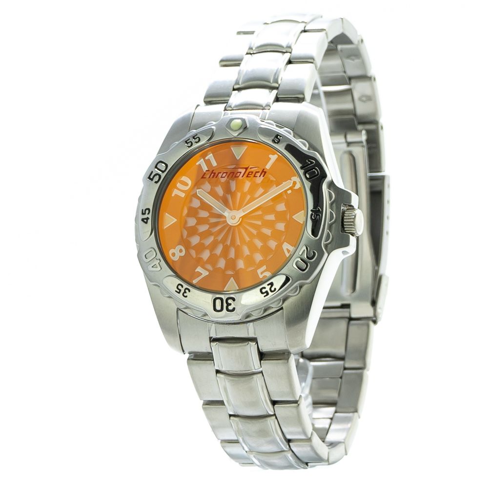 Montre Chronotech en acier inoxydable argenté