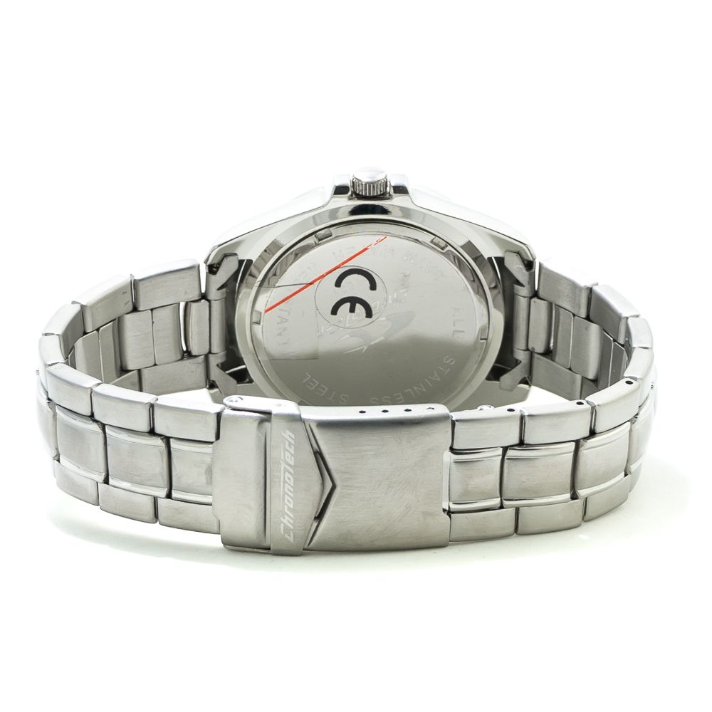 Montre Chronotech en acier inoxydable argenté