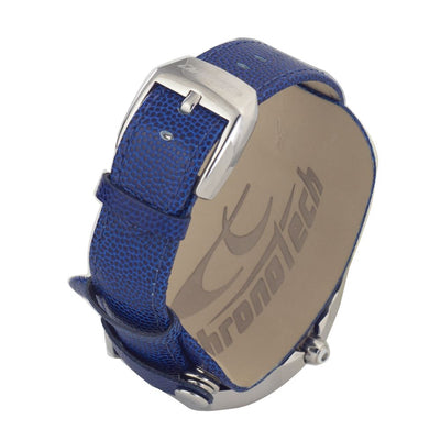 Montre Chronotech en cuir bleu